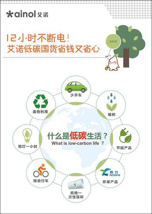 12小时不断电！艾诺低碳国货省钱又省心