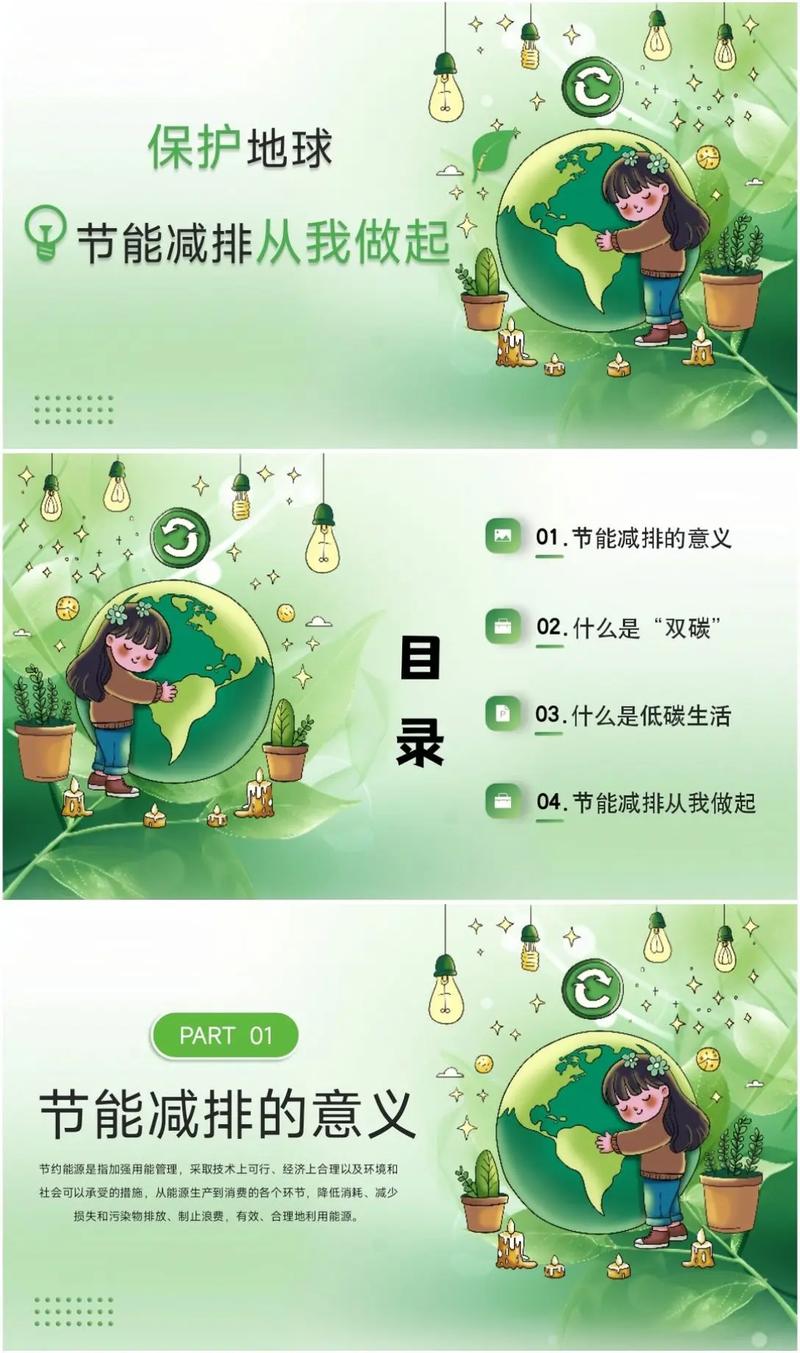 节能减排 低碳 世界地球日ppt.节能减排 保护地球 世界地